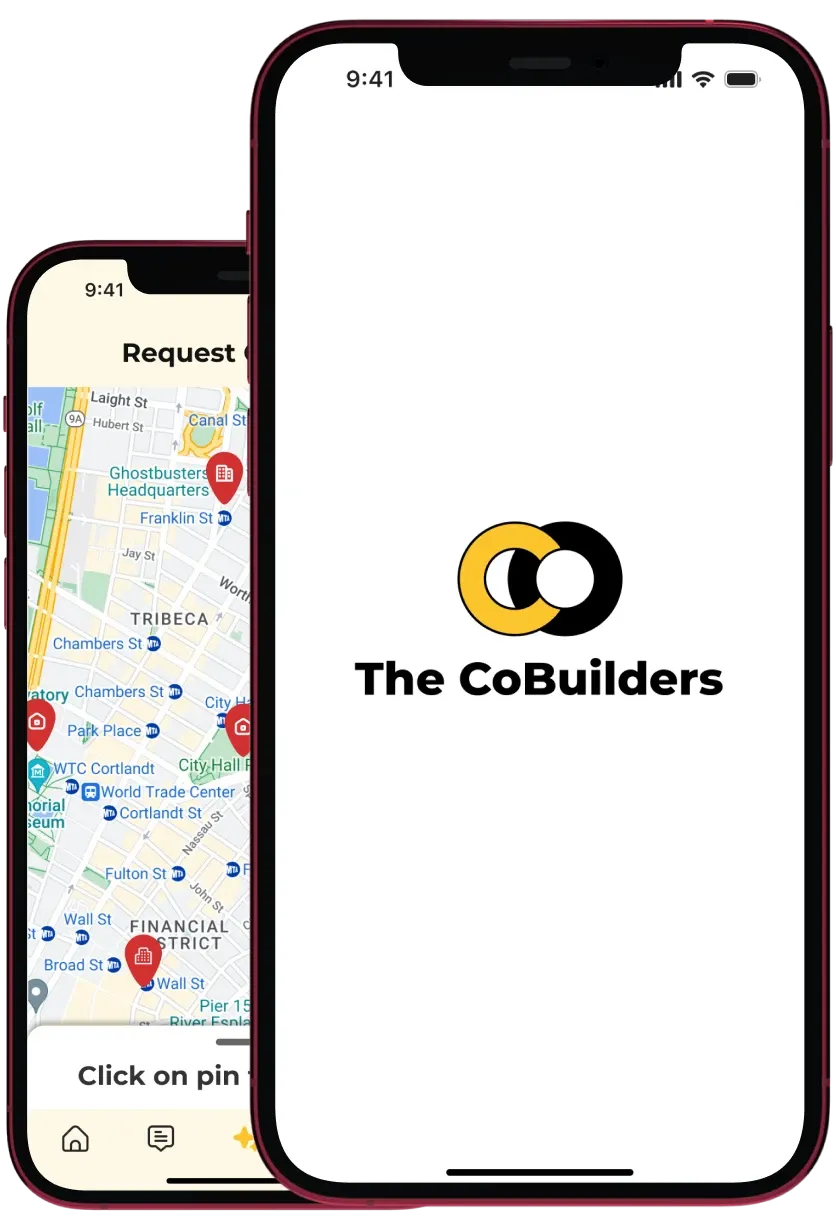 TheCoBuilders app with logo